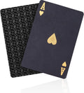 Waterproof Playing Cards, Plastic Playing Cards, Deck of Cards, Gift Poker (Black Diamond Cards)