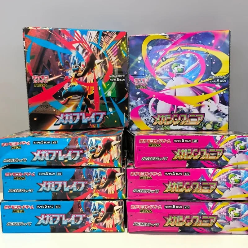 100% Original Pokes Card Japanese Version Ptcg M1S M1L Mega Evolution Supplement Pack Whole Box Lilyai Collection Birthday Gifts