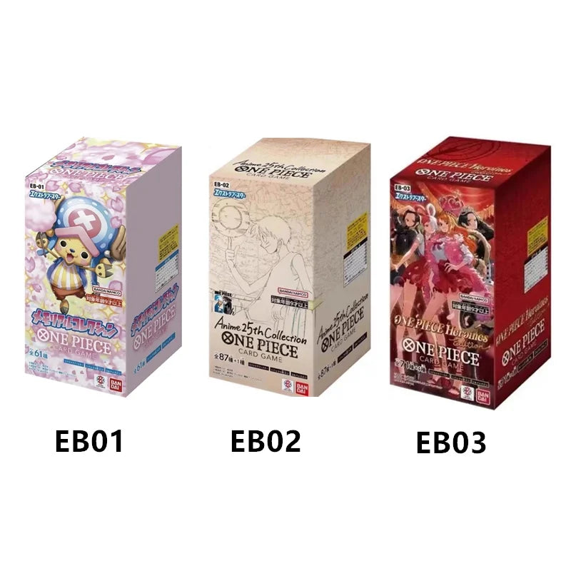 Anime Booster Box One Piece EB01 EB02 PRB03 Complete Collection Card Series Tcg Toy Holiday Gifts Halloween Birthday Gift